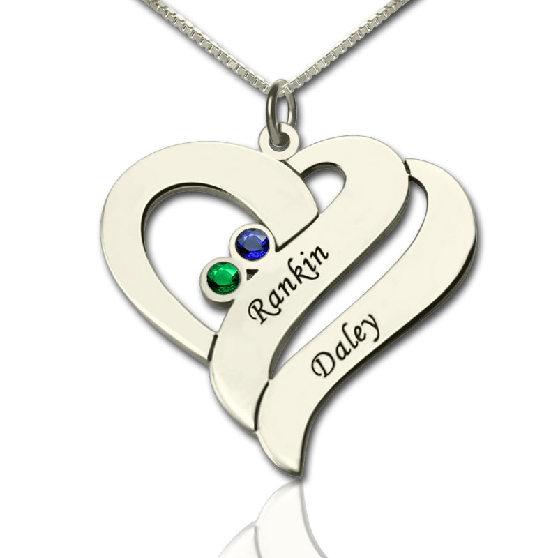 Birthday Gifts for Her: Two Hearts Forever One Necklace Jewelry Treasures