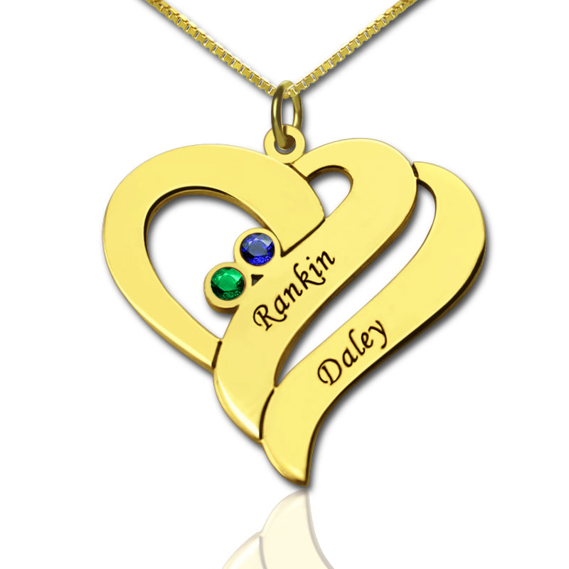 Birthday Gifts for Her: Two Hearts Forever One Necklace Jewelry Treasures