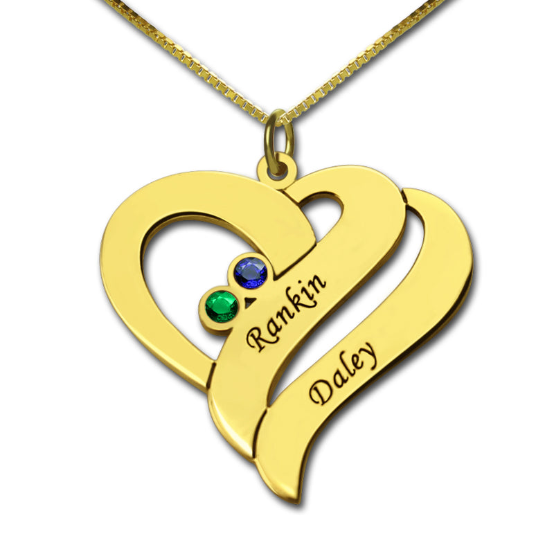 Birthday Gifts for Her: Two Hearts Forever One Necklace Jewelry Treasures