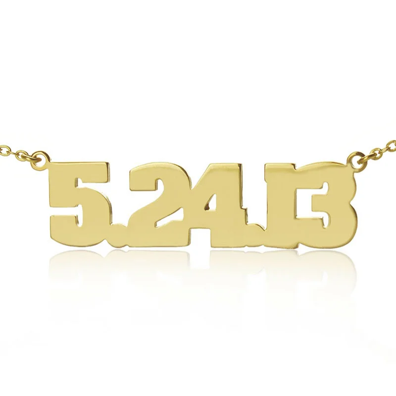 Customizable number necklace Jewelry Treasures