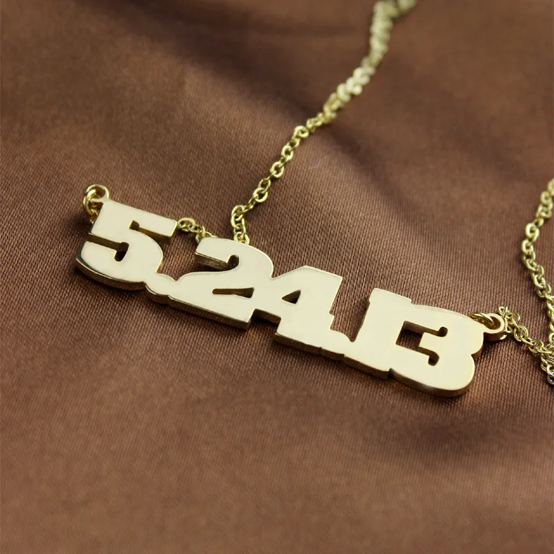 Customizable number necklace Jewelry Treasures