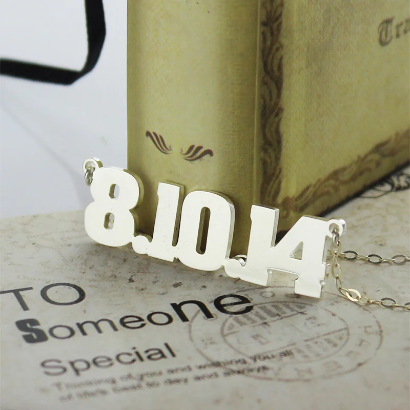 Customizable number necklace Jewelry Treasures