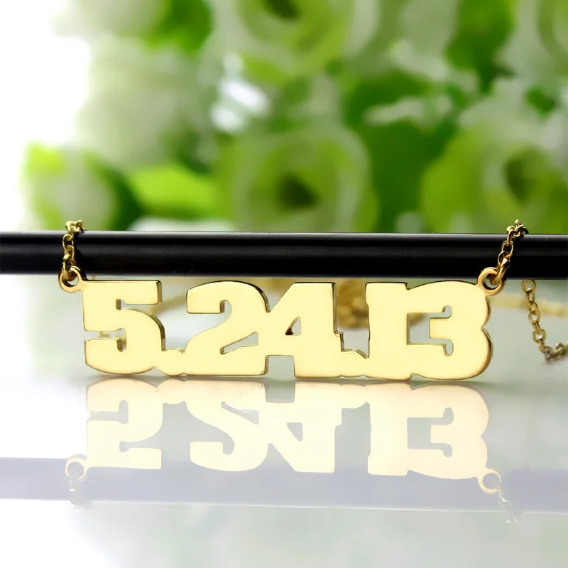 Customizable number necklace Jewelry Treasures