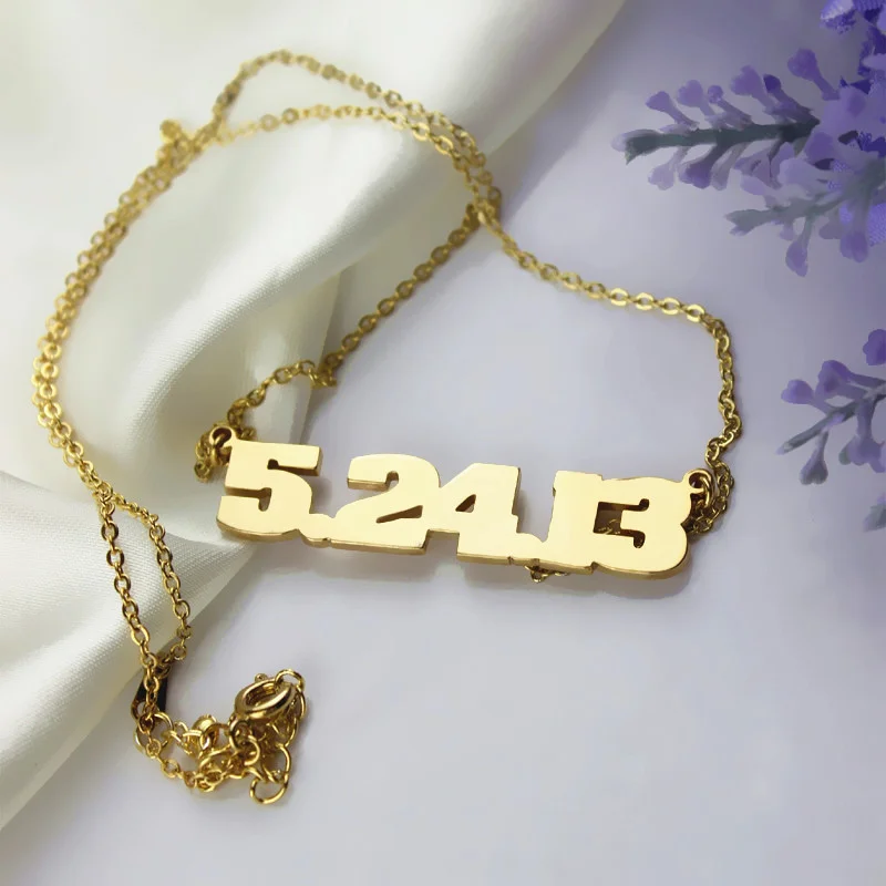 Customizable number necklace Jewelry Treasures