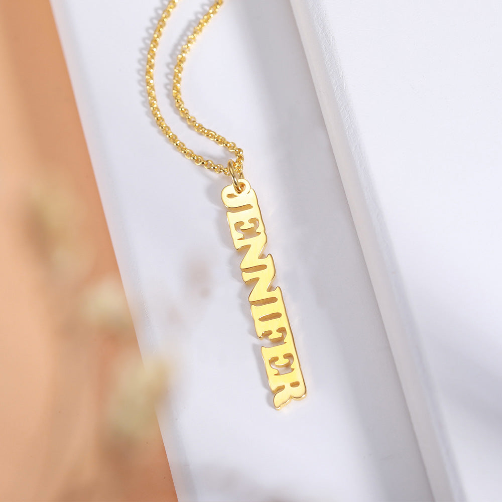 Personalized Vertical Name Necklace Jewelry Treasures