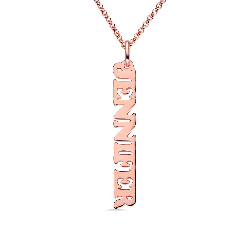 Personalized Vertical Name Necklace Jewelry Treasures