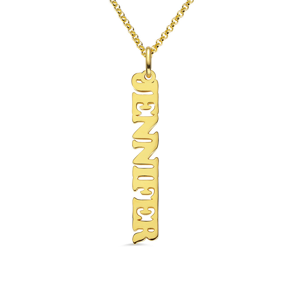 Personalized Vertical Name Necklace Jewelry Treasures