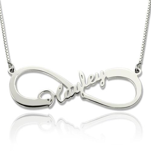 Personalized Infinity Name Necklace Sterling Silver Jewelry Treasures