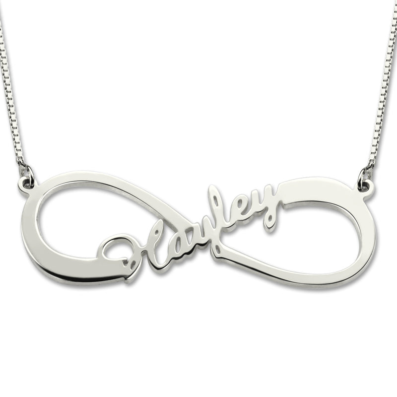 Personalized Infinity Name Necklace Sterling Silver Jewelry Treasures