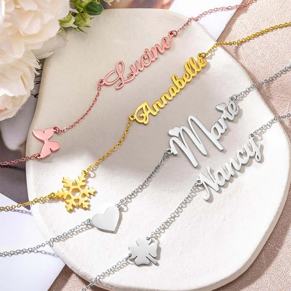 Personalize stylish Name Necklace Jewelry Treasures