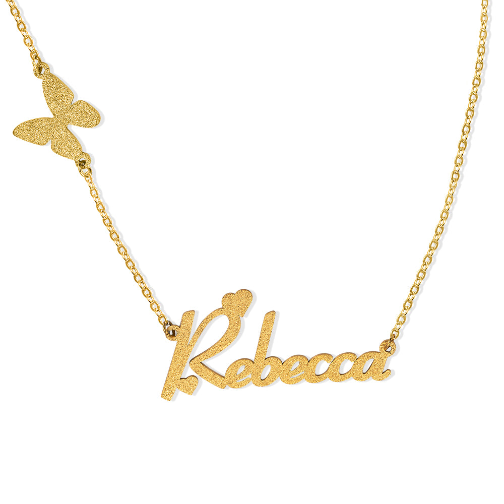 Custom Fashion Butterfly Clavicle Name Necklace Jewelry Treasures