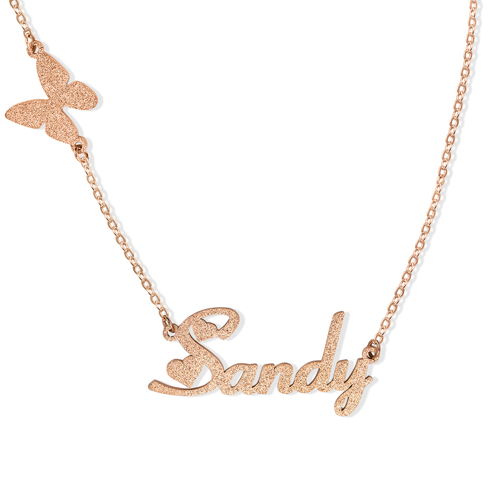 Custom Fashion Butterfly Clavicle Name Necklace Jewelry Treasures