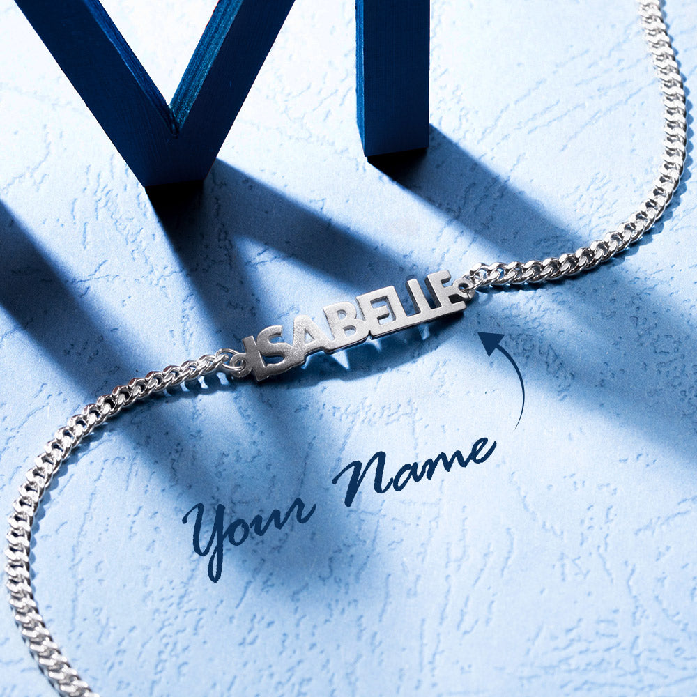 Personalized Bold Curb Chain Name Bracelet Jewelry Treasures