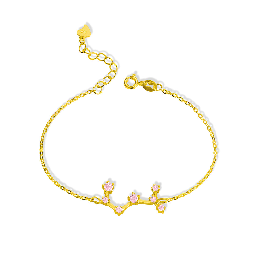 Zodiac Bracelet & Constellation Anklet with Birthstone - Star Style Jewelry Treasures