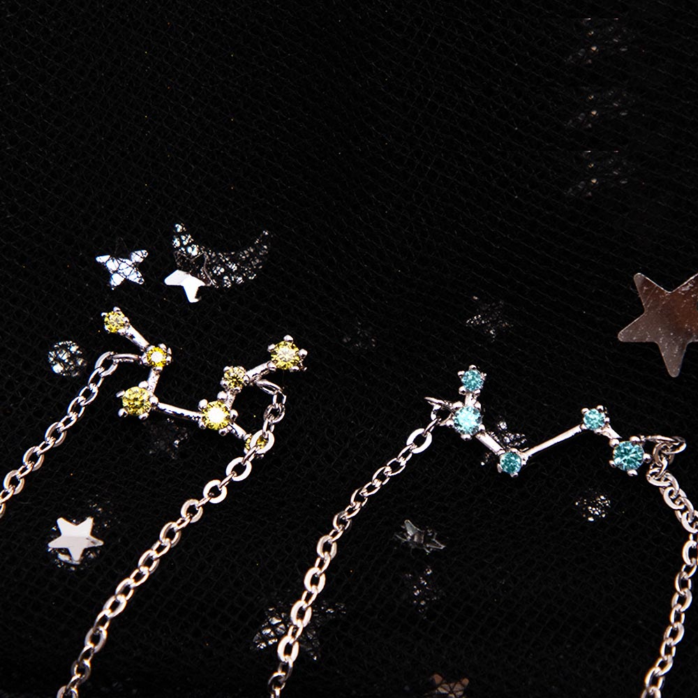 Zodiac Bracelet & Constellation Anklet with Birthstone - Star Style Jewelry Treasures