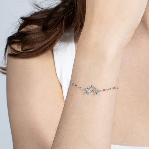 Zodiac Bracelet & Constellation Anklet with Birthstone - Star Style Jewelry Treasures