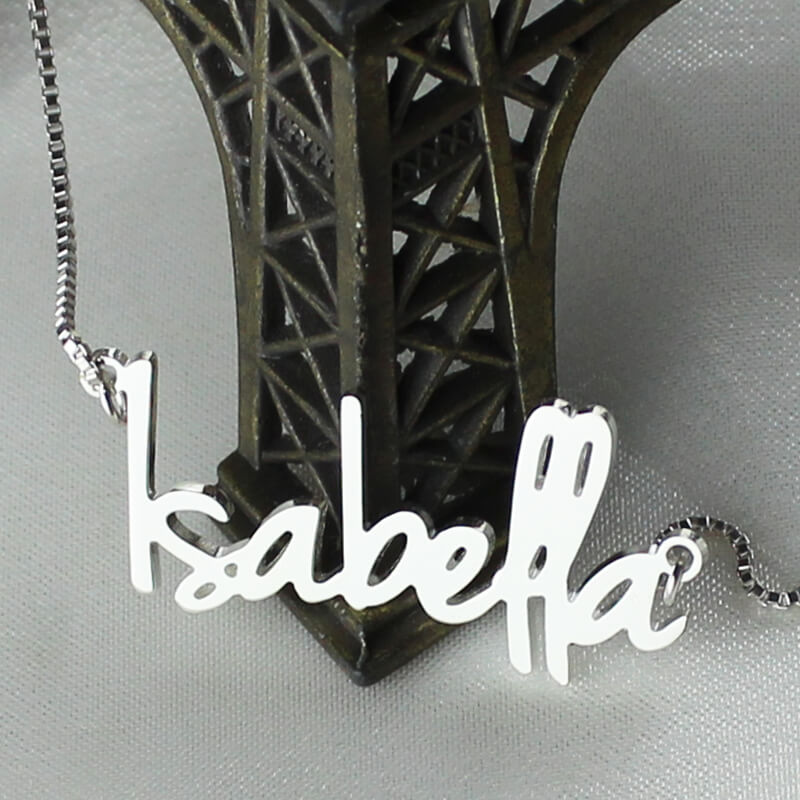 Small Name Necklace For Her Sterling Silver Jewelry Treasures