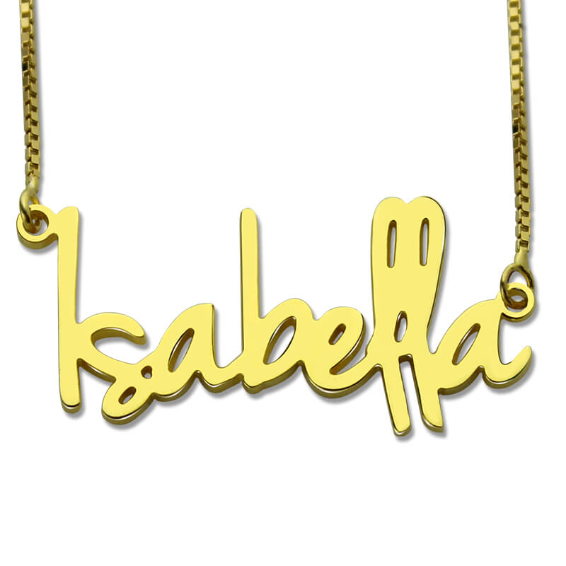 Small Name Necklace For Her Sterling Silver Jewelry Treasures