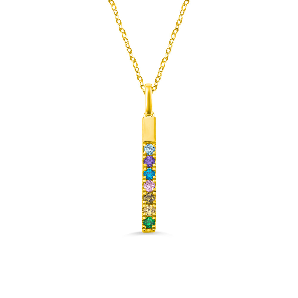 Customized Birthstones Bar Necklace Jewelry Treasures