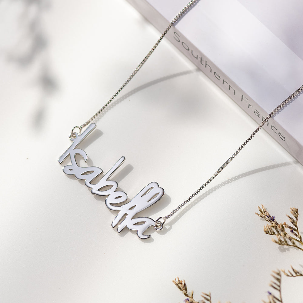 Small Name Necklace For Her Sterling Silver Jewelry Treasures