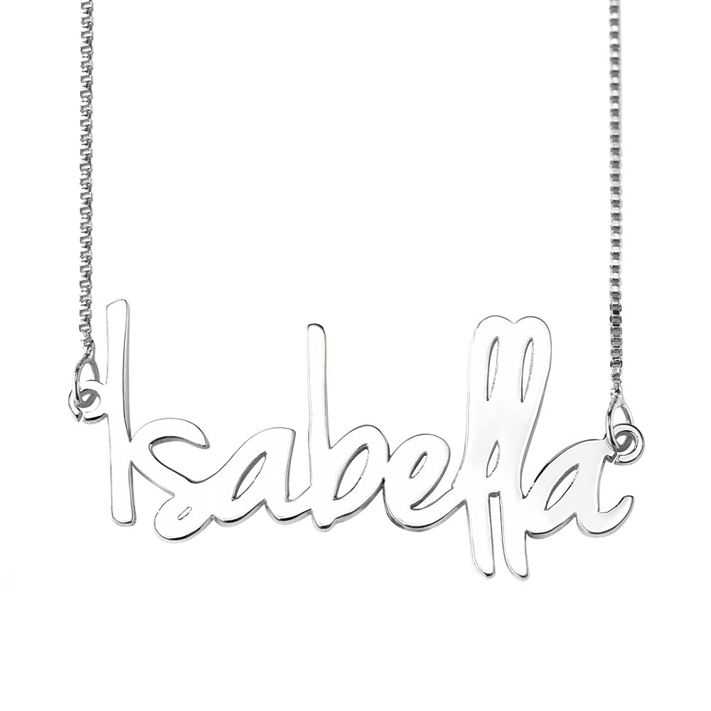 Small Name Necklace For Her Sterling Silver Jewelry Treasures