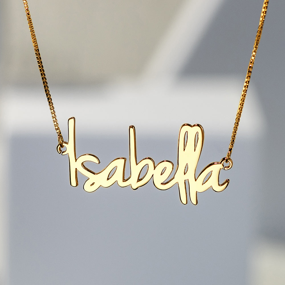 Small Name Necklace For Her Sterling Silver Jewelry Treasures