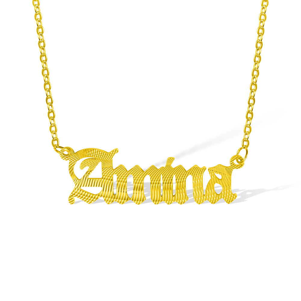 Custom Embossed Name Necklace Jewelry Treasures