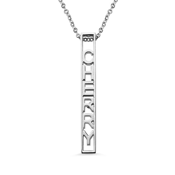 Personalized Special 3D Bar Necklace In Silver Jewelry Treasures