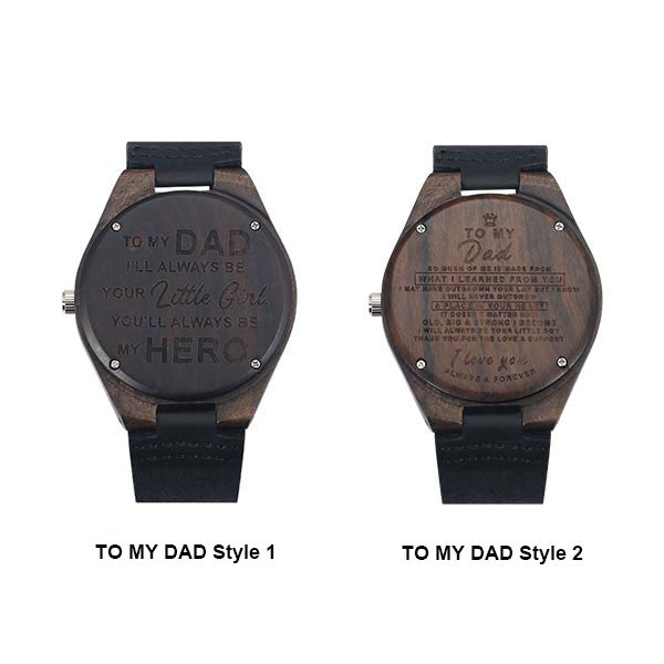 Personalized Ebony Watch for Dad