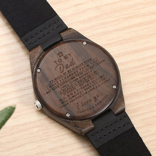 Personalized Ebony Watch for Dad