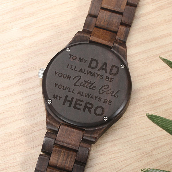 Personalized Ebony Watch for Dad