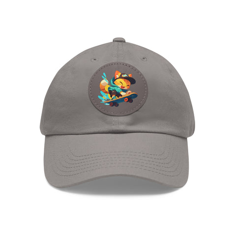 Dad Hat with Leather Patch (Round) Jewelry Treasures