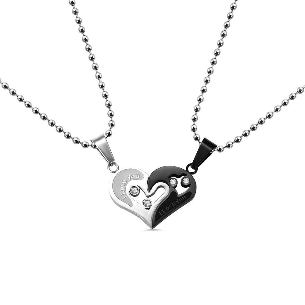 Custom-built Shareable Couple's Heart Necklace Jewelry Treasures