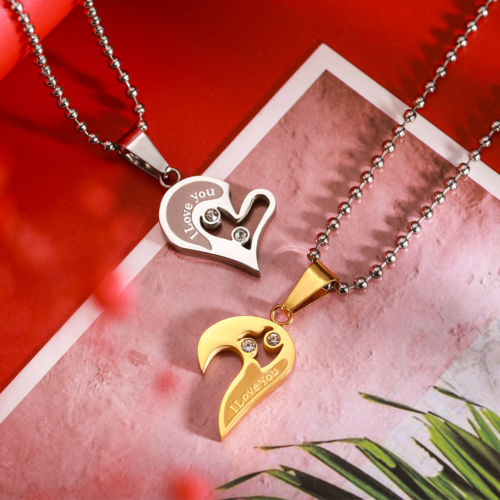 Custom-built Shareable Couple's Heart Necklace Jewelry Treasures