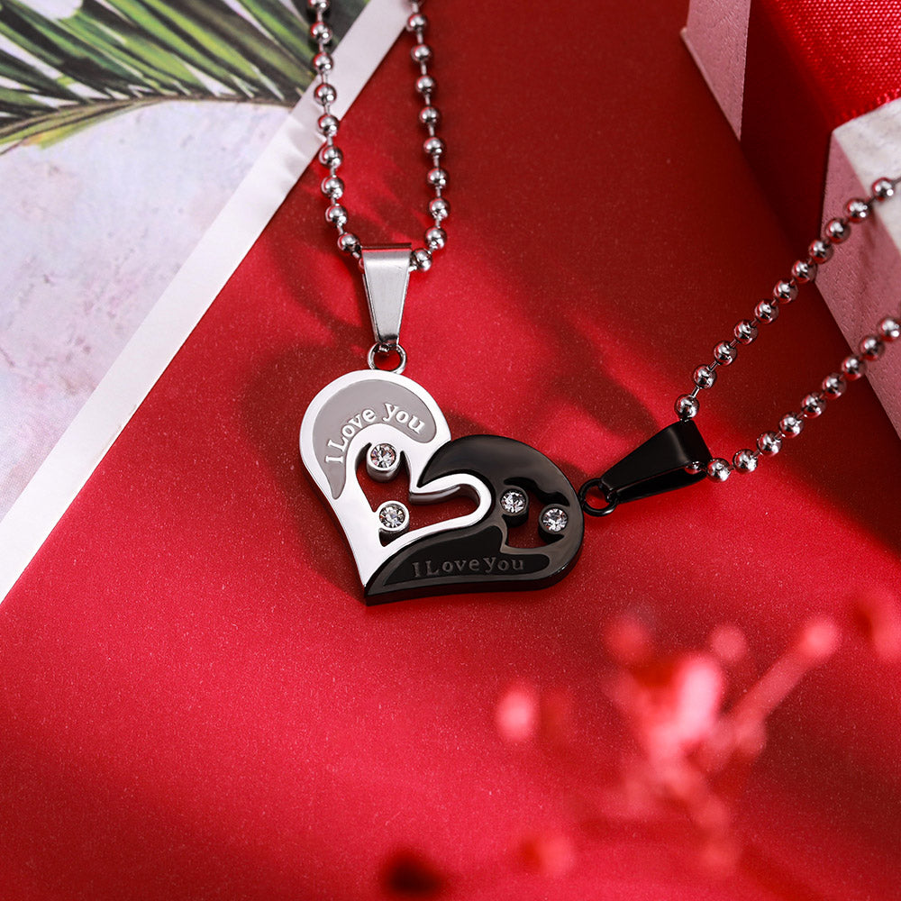 Custom-built Shareable Couple's Heart Necklace Jewelry Treasures