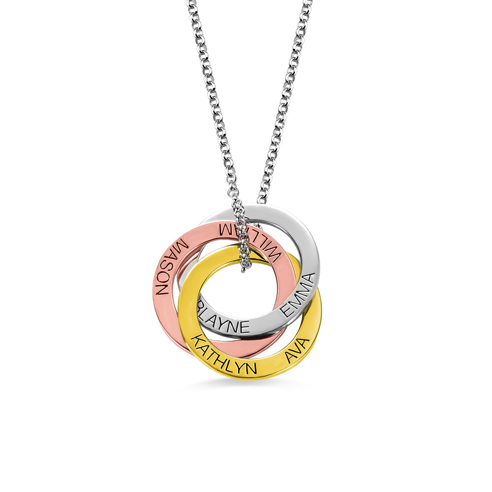 Glittering Russian Ring Necklace customizable for Moms Jewelry Treasures