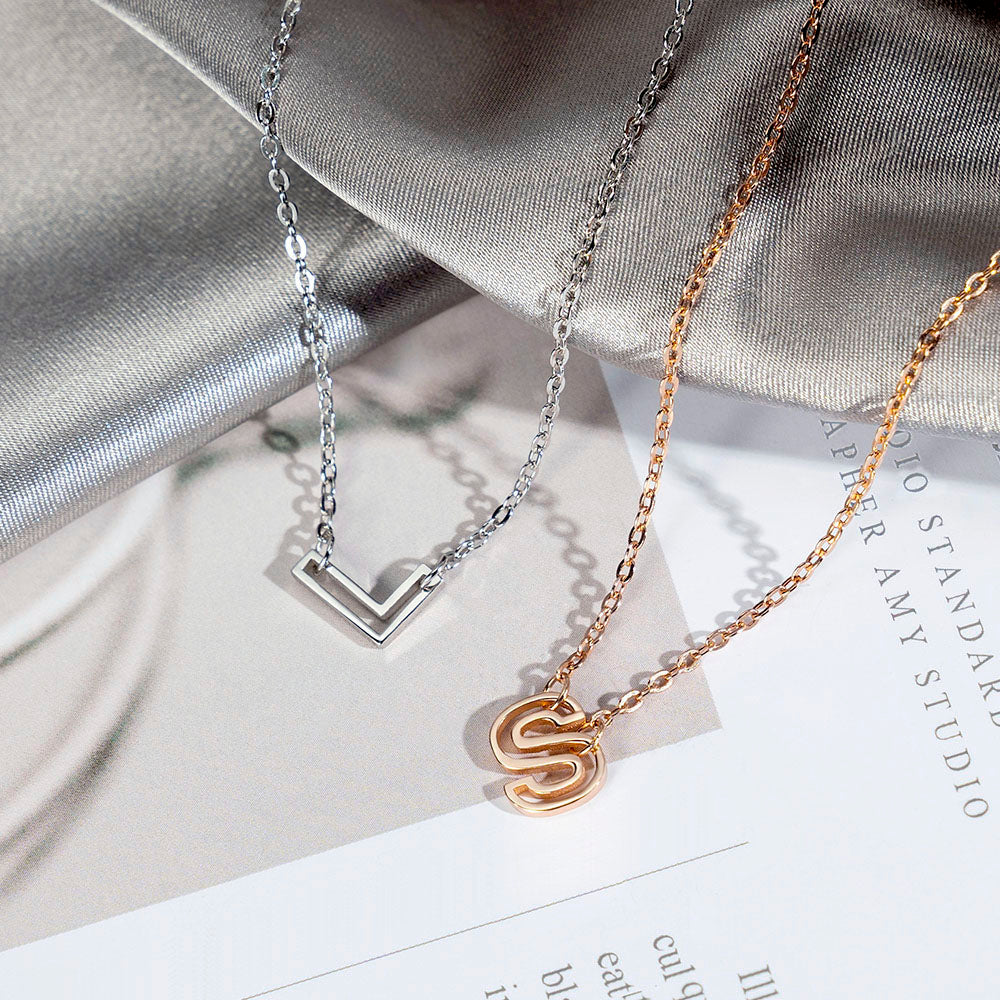 Personalized Elegant Initial Necklace Jewelry Treasures