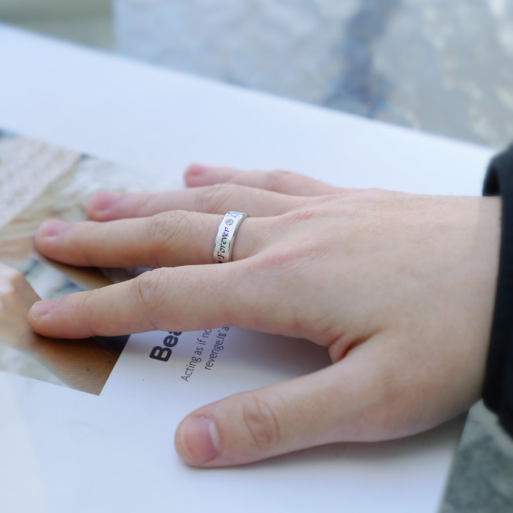 Personalized Birthstone Ring for Couple Jewelry Treasures