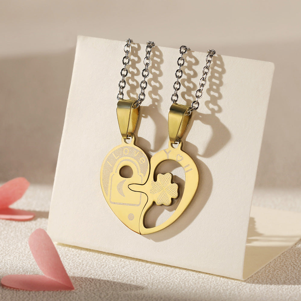 Personalized Lovers Heart Lock Necklace Jewelry Treasures