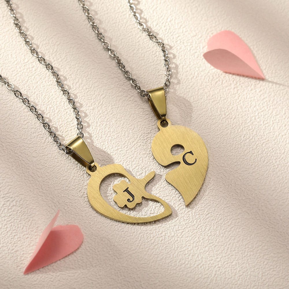 Personalized Lovers Heart Lock Necklace Jewelry Treasures