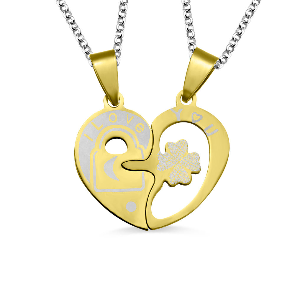 Personalized Lovers Heart Lock Necklace Jewelry Treasures