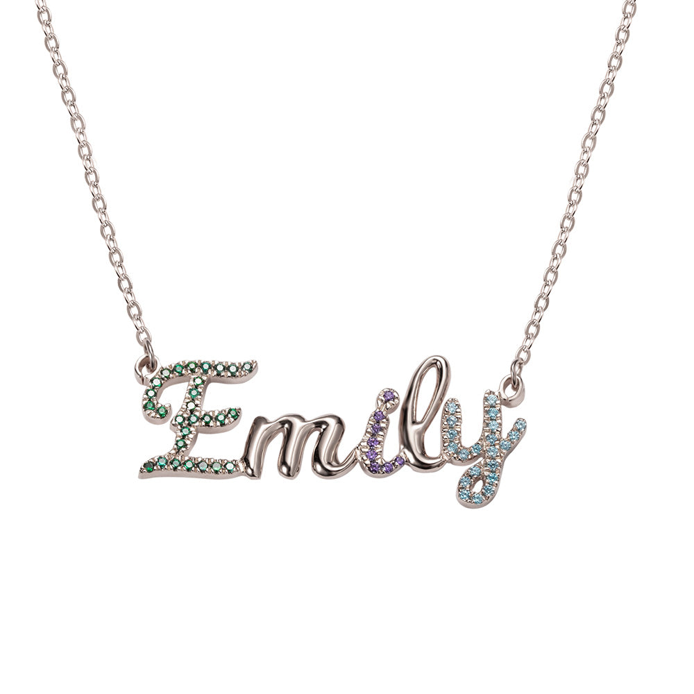 Custom Nameplate Necklace Name Necklace Jewelry Treasures