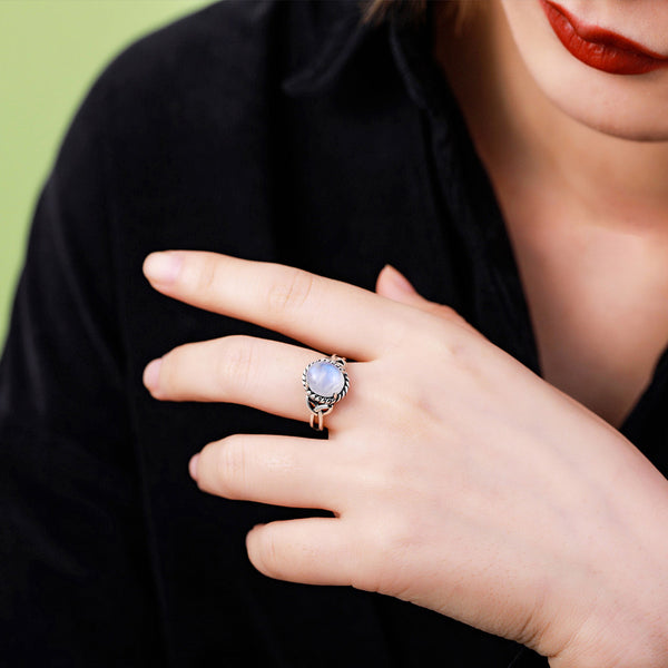 Personalized Moonstone Ring For Her Jewelry Treasures