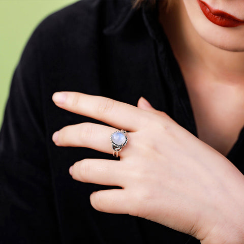 Personalized Moonstone Ring For Her Jewelry Treasures