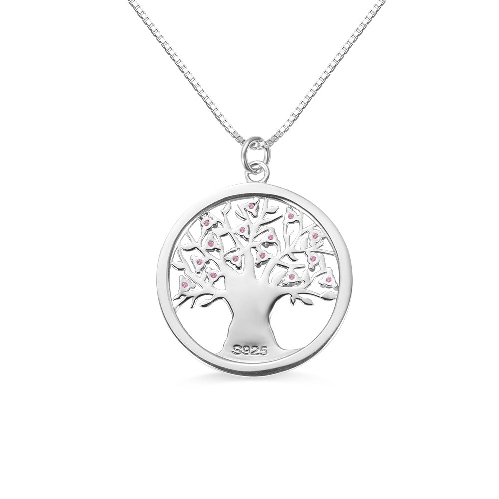 Personalized Heart Tree Birthstone Necklace Full Birthstone Jewelry Treasures