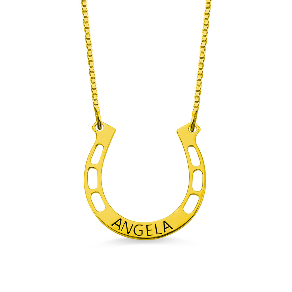 Personalized Horseshoes Name Necklace Custom Gifts for Women