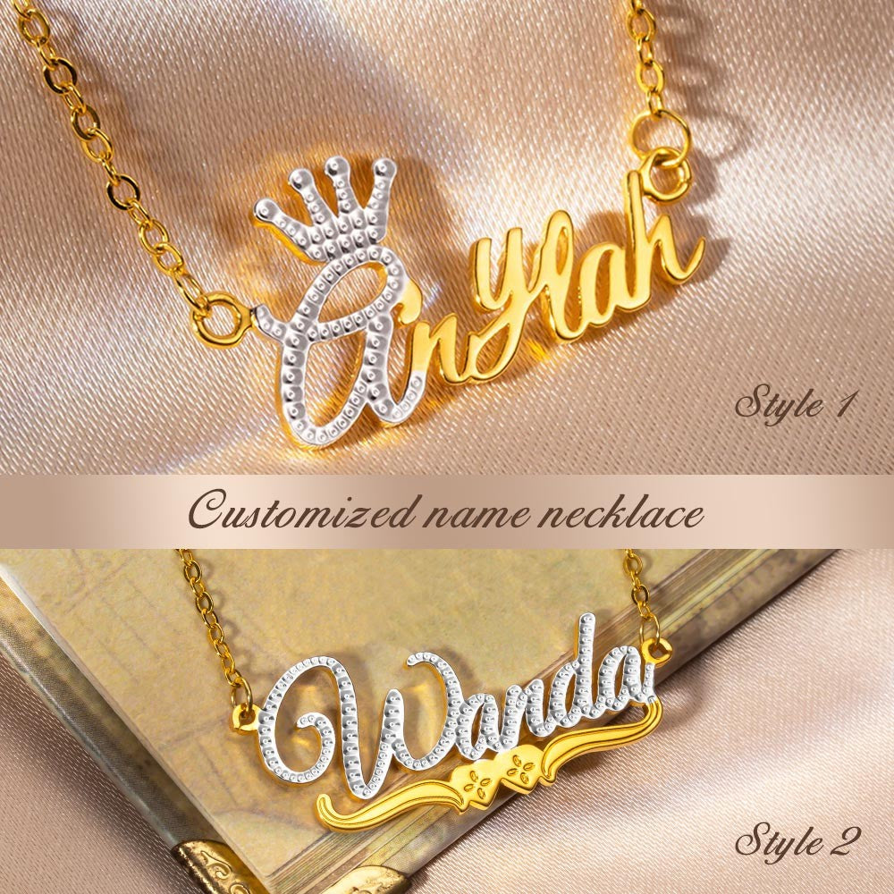 Personalized Lace Name Necklace Jewelry Treasures