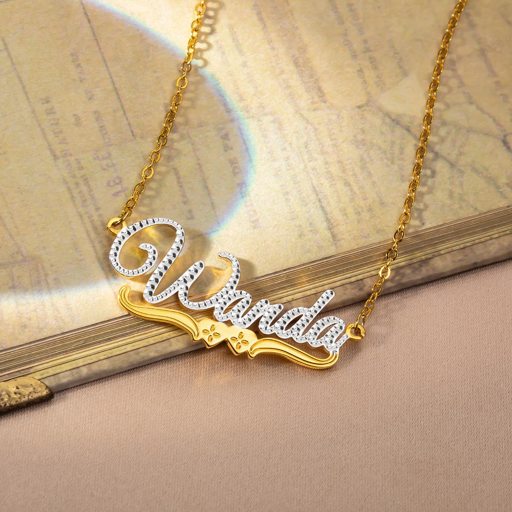 Personalized Lace Name Necklace Jewelry Treasures