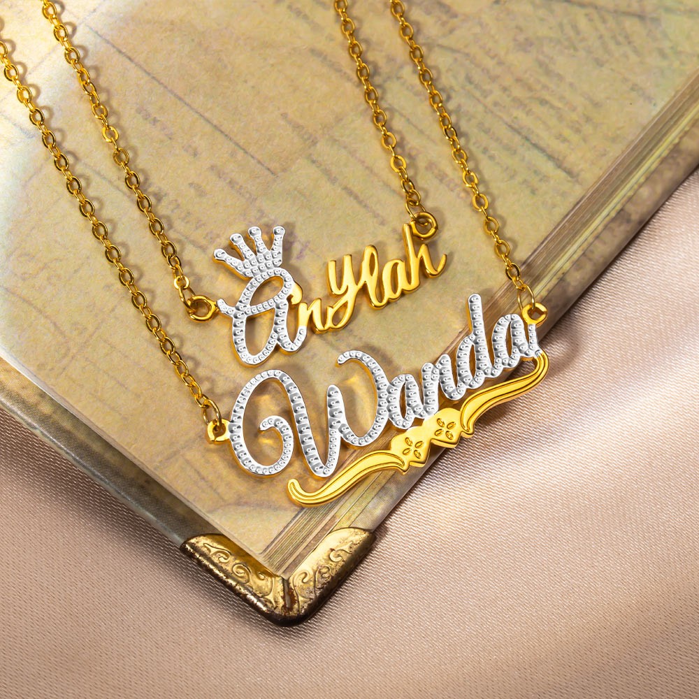 Personalized Lace Name Necklace Jewelry Treasures