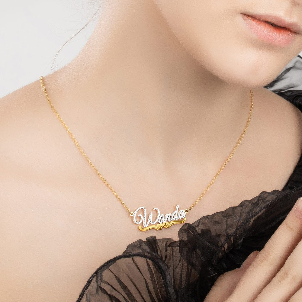 Personalized Lace Name Necklace Jewelry Treasures